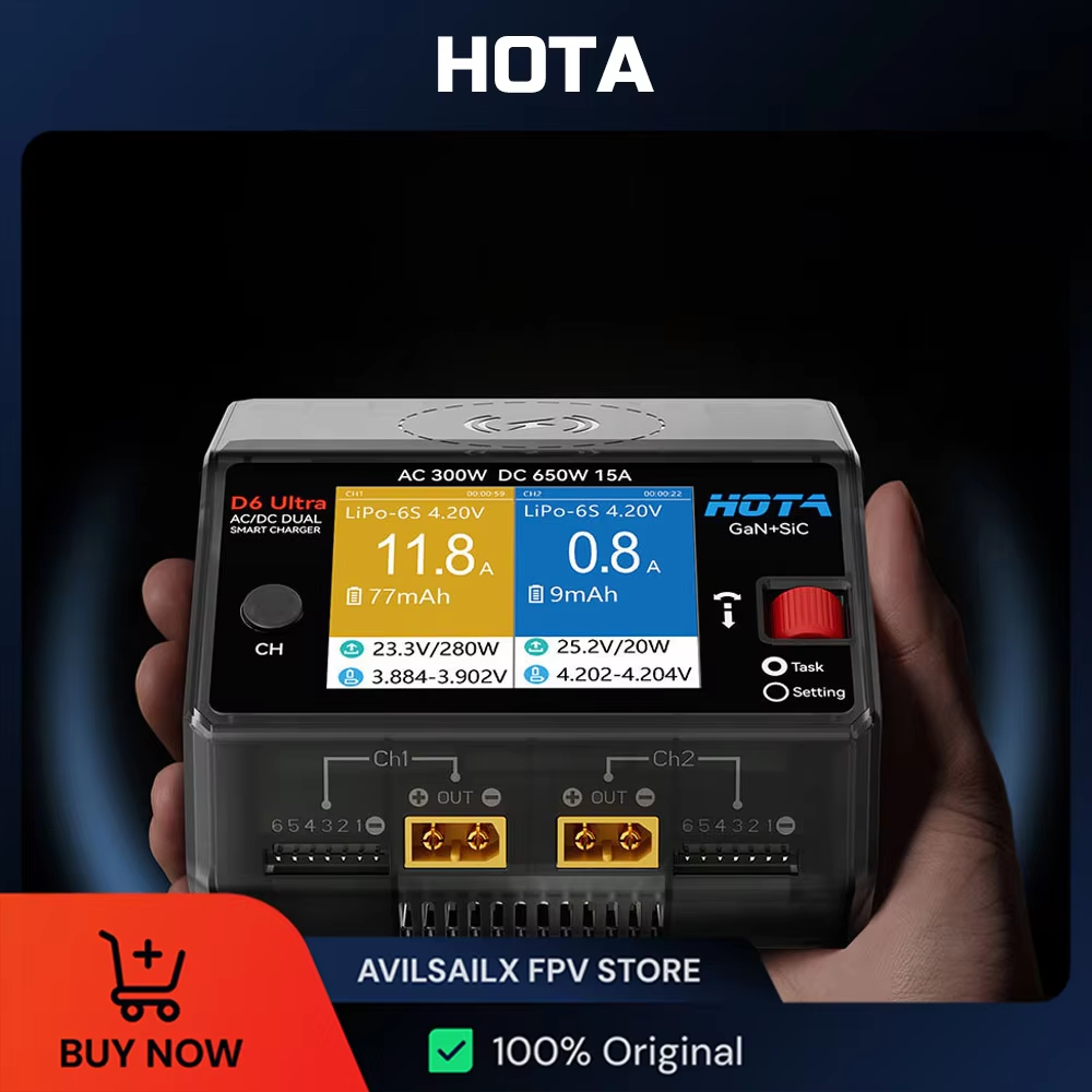 HOTA D6 Ultra GaN+SiC Dual-Cha – Lipo Battery 6S Bewertung und Preis